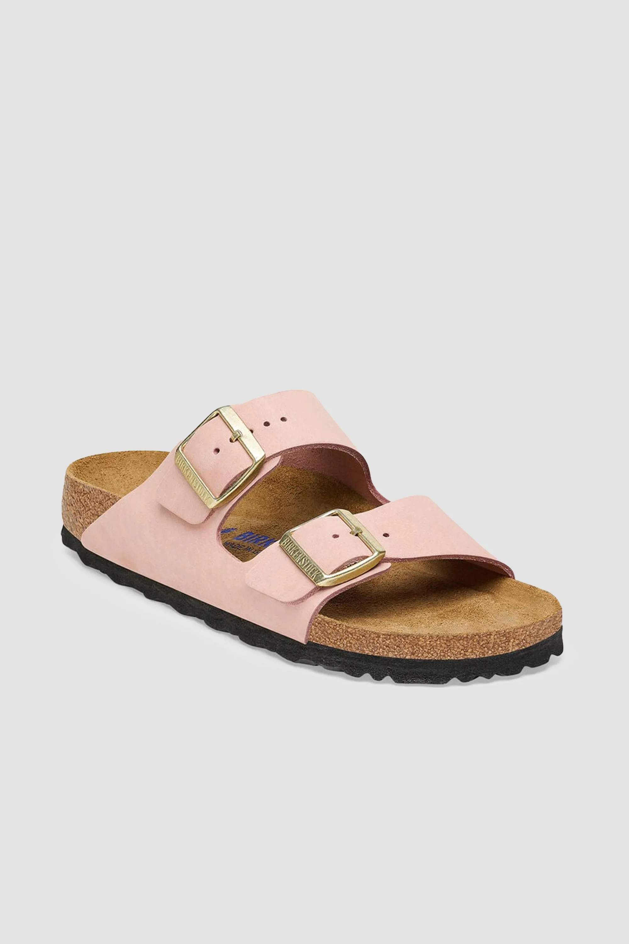 Birkenstock Unisex Arizona SFB Nubuck Leather in Soft Pink