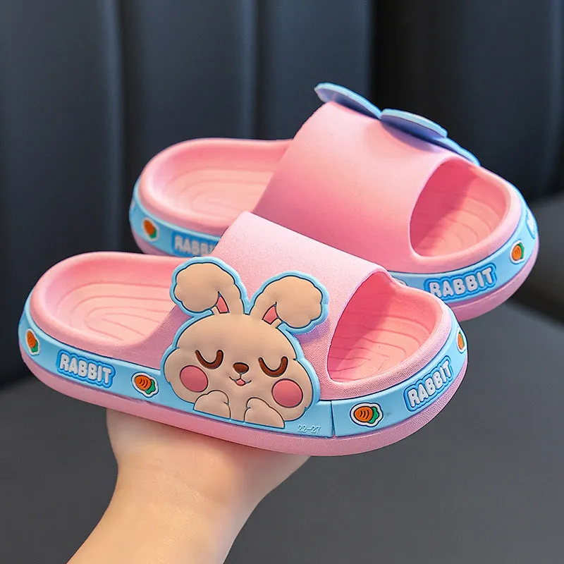 Children, girls, parent-child cartoon slippers, full of cuteness, soft, wear-resistant, non-slip, bathing slippers