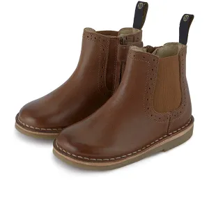 Marlowe Kids Chelsea Boot Tan Burnished Leather