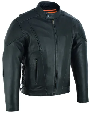 Men's Vented Motorcycle Jacket - Side Laces