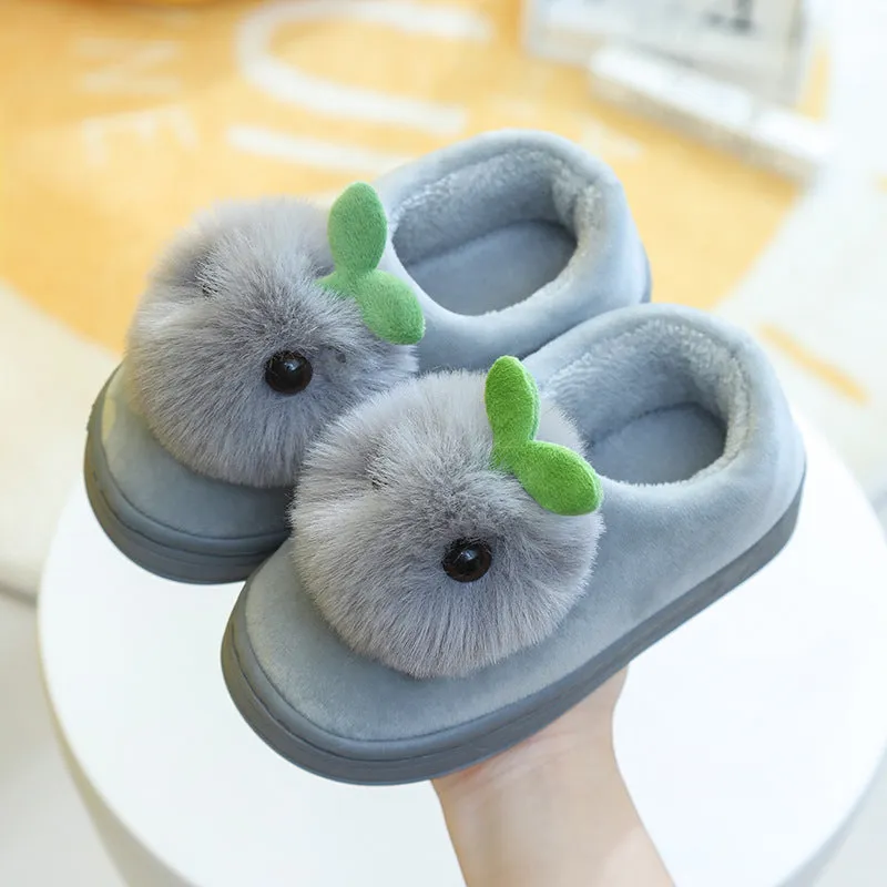 Princess Plush Three Dimensional Slippers for Girls