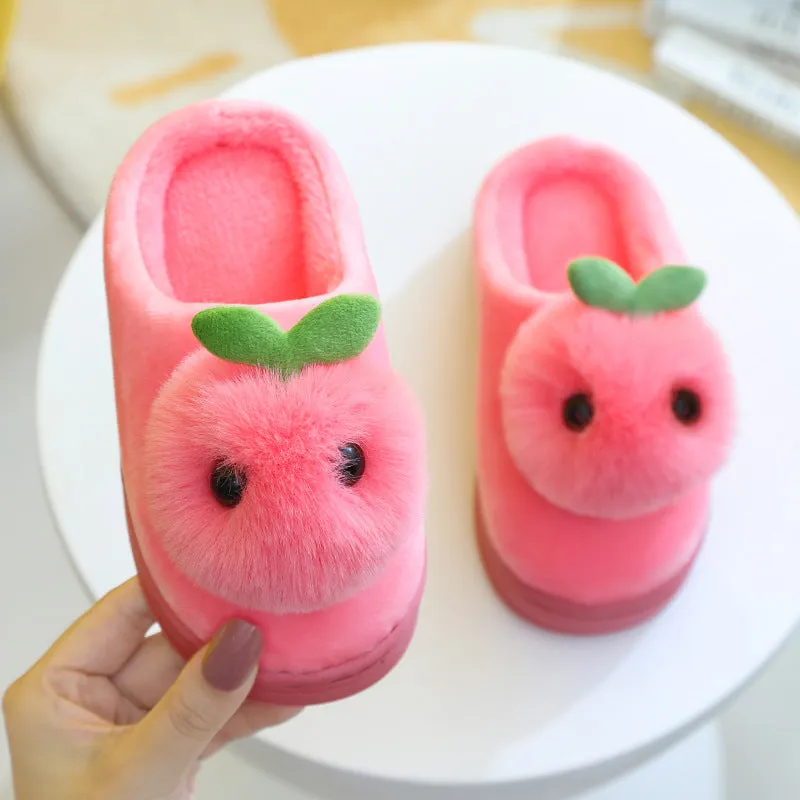 Princess Plush Three Dimensional Slippers for Girls