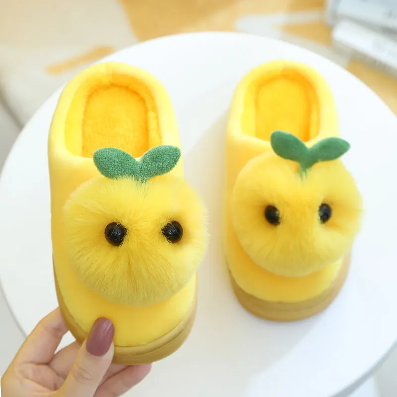 Princess Plush Three Dimensional Slippers for Girls