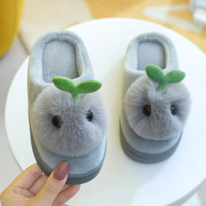 Princess Plush Three Dimensional Slippers for Girls