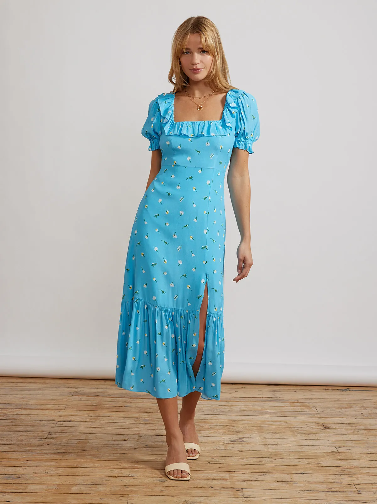 Prunella Blue Vintage Floral Dress