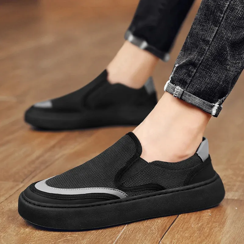 Wiaofellas  -  Fashion Men Loafers Summer Casual Shoes Male Good Quality Flat Canvas Sneakers Men New Breathable Men’s Slip On Vulcanized