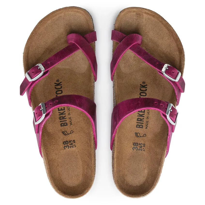 Women's Birkenstock Mayari Oiled Leather 1024034 Color:  Festival Fuchsia